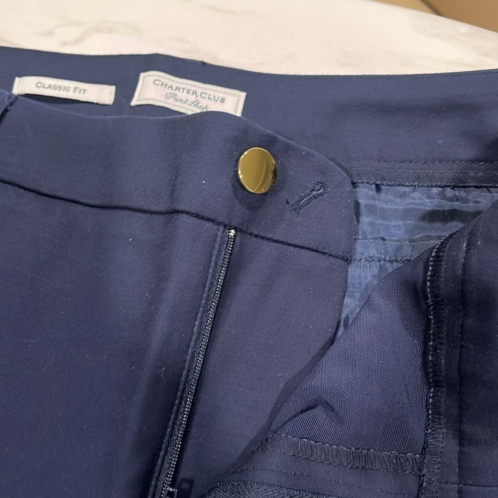 Charter Club Pant Shop Classic Fit Navy Pant - Picture 3 of 6